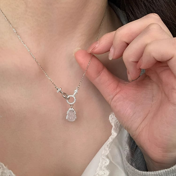 Damen Halskette mit eleganten Anhängern aus funkelndem Zirkonia und hochwertigem Edelstahl Shop Nory