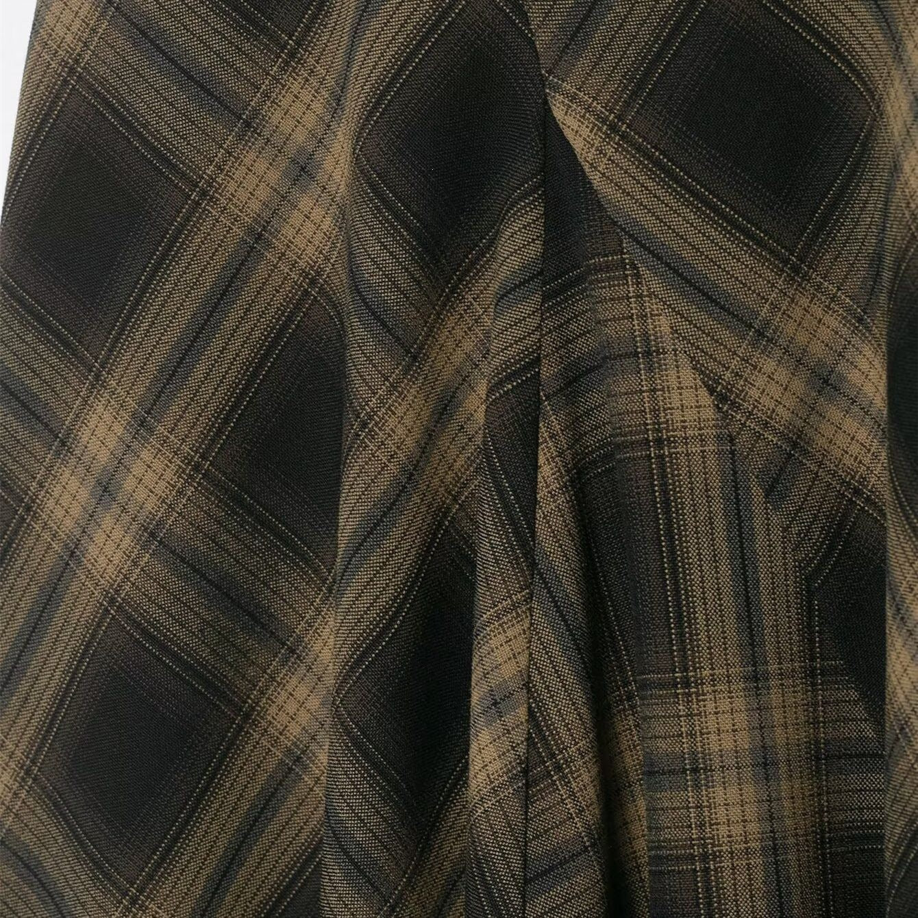 Damen Wickelrock mit eleganter Spitze und modernem Karomuster