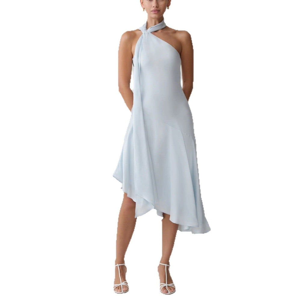 Damen asymmetrisches Schlussteil Kleid mit schmalem Träger Shopnory