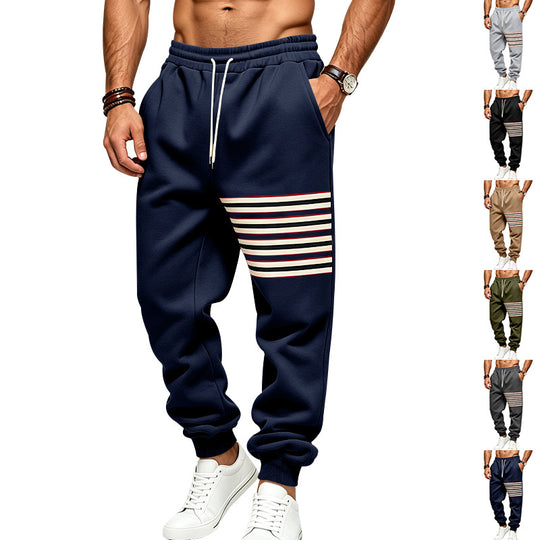 Herren Sportliche Jogginghose mit seitlichem Streifenpanel und Kordelzug Shop Nory