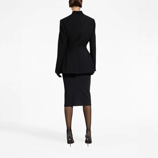 Damen Taillierter Blazer mit Stehkragen, strukturierter Schulter und dekorativer Knopfleiste Shop Nory