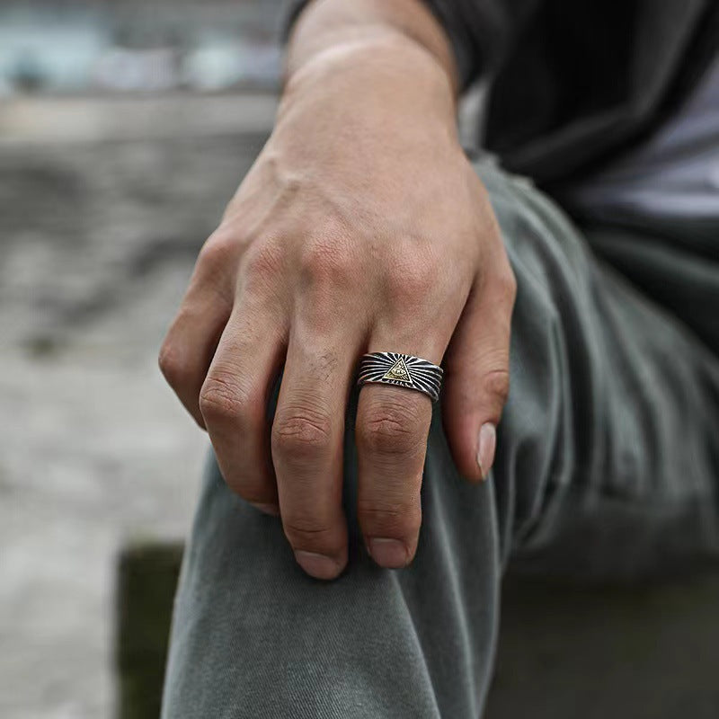 Damen Offener Ring mit kunstvollem Auge-Design Shop Nory