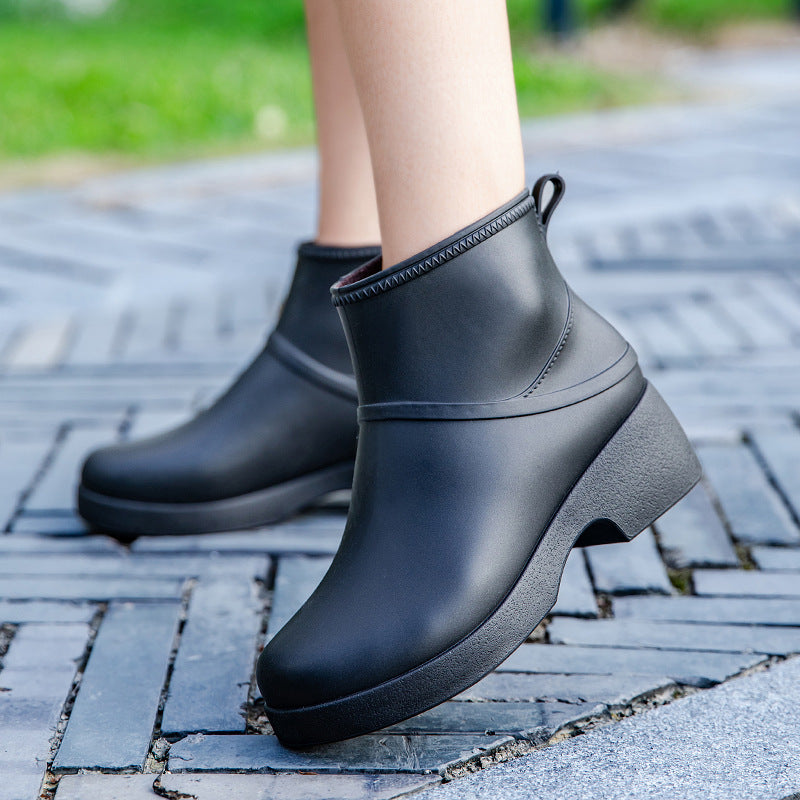 Damen Gummi-AnklShop Noryoots wasserdicht mit Plateau-Profilsohle und Zuglasche Shop Nory
