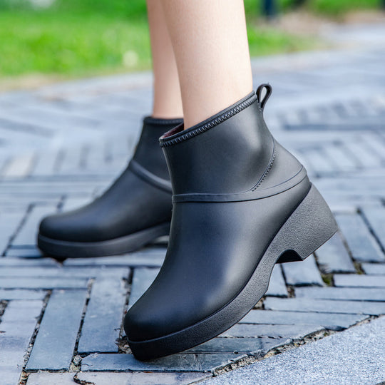 Damen Gummi-AnklShop Noryoots wasserdicht mit Plateau-Profilsohle und Zuglasche Shop Nory