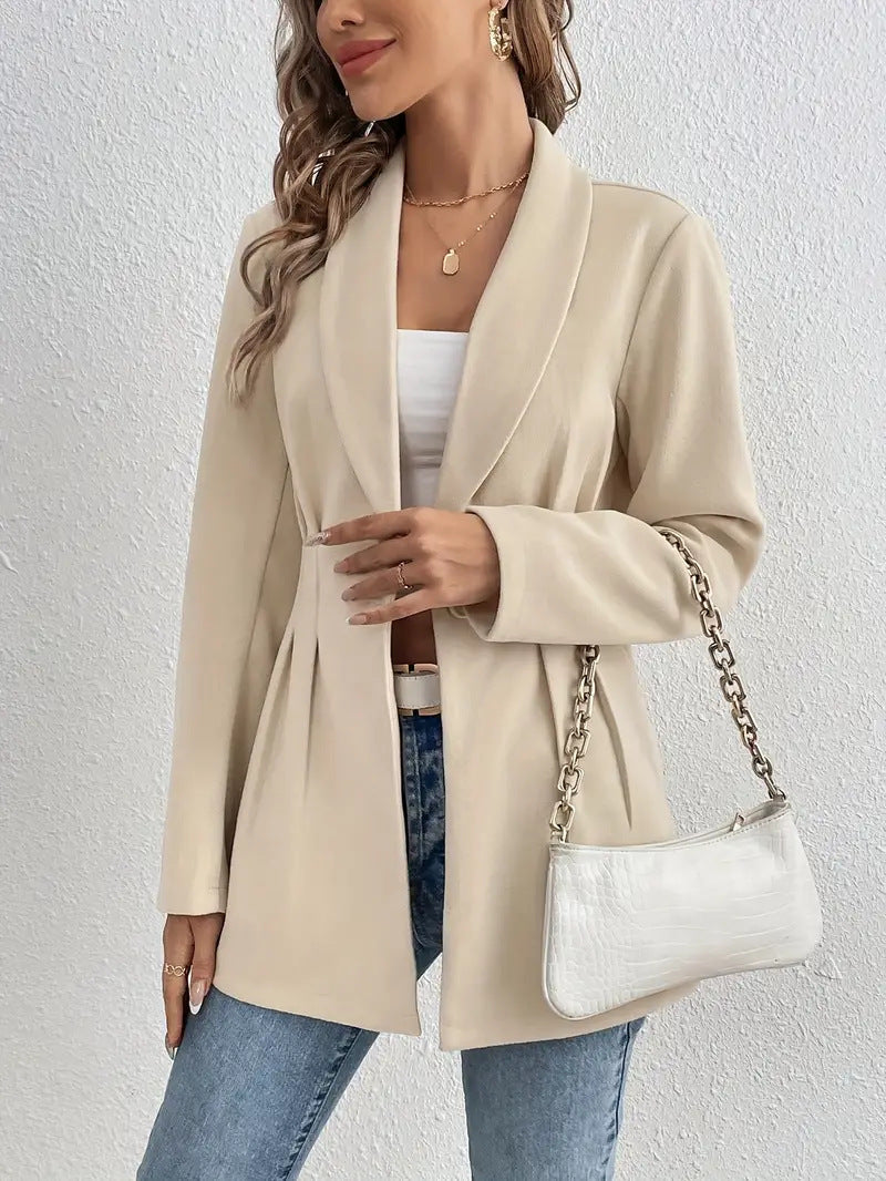 Damen Elegante und geschmackvolle Blazerjacke mit Tailleneinsatz