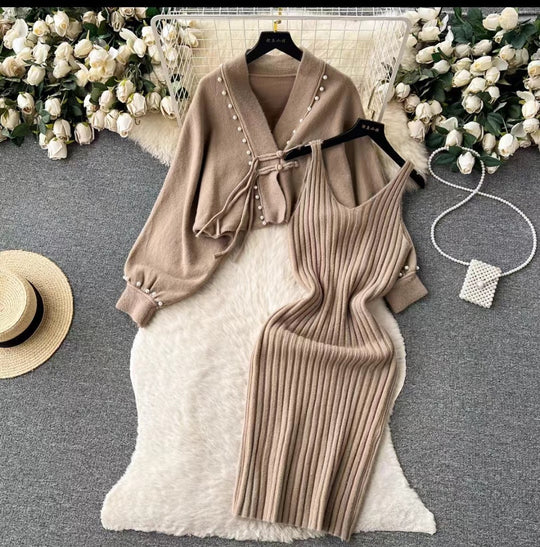Damen Elegantes Strickset mit Rib-Design Shop Nory