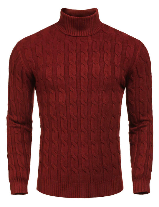 Herren Feinstrickpullover mit hohem Kragen
