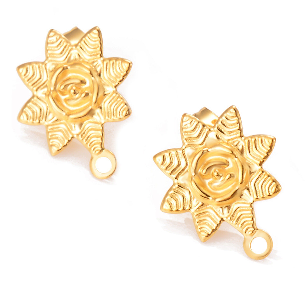 Damen Ohrstecker mit floralem Rosendesign aus hochwertigem Metall Shop Nory