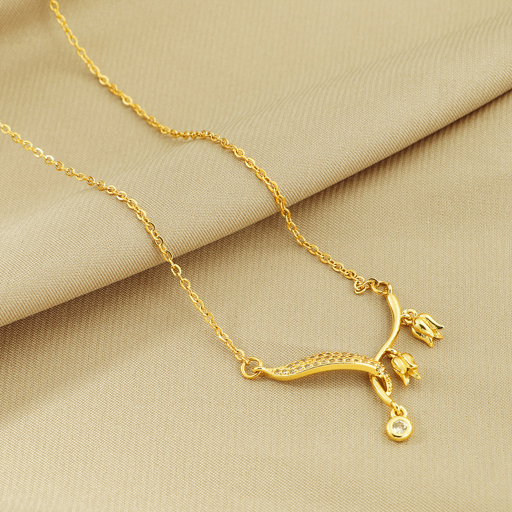 Damen Elegante vergoldete Charm-Halskette Shop Nory