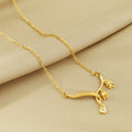 Damen Elegante vergoldete Charm-Halskette Shop Nory