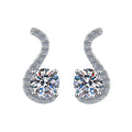 Damen Ohrringe mit funkelnden Zirkonia und elegantem Schwung Shop Nory