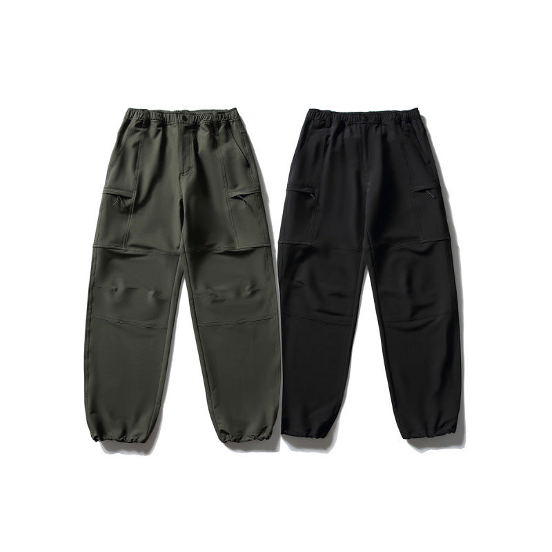 Herren Technische Cargo-Freizeithose mit elastischem Bund, Kniepaneelen und Reißverschlusstaschen Shop Nory