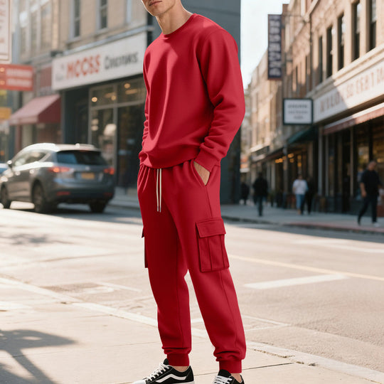 Herren Utility-Cargo-Jogger aus French Terry mit Mehrfachklappen & Tunnelzug Shop Nory
