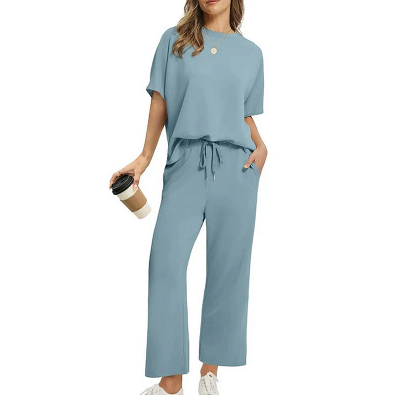 Damen Bequemes Freizeitanzug-Set mit lockerem Schnitt und stilvollen Taschen