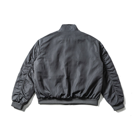 Herren Leichte Bomberjacke im minimalistischen Satin-Look mit Stehkragen und elastischem Saum Shop Nory