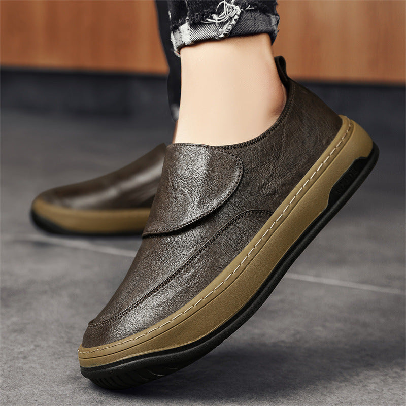Herren Slip-On Sneaker mit Klettverschluss und dicker Plateausohle Shopy Nory
