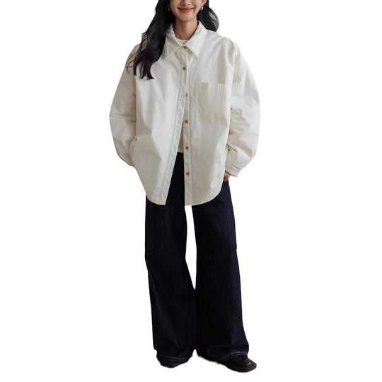Damen Oversized Bluse mit Knopfdetail Shop Nory