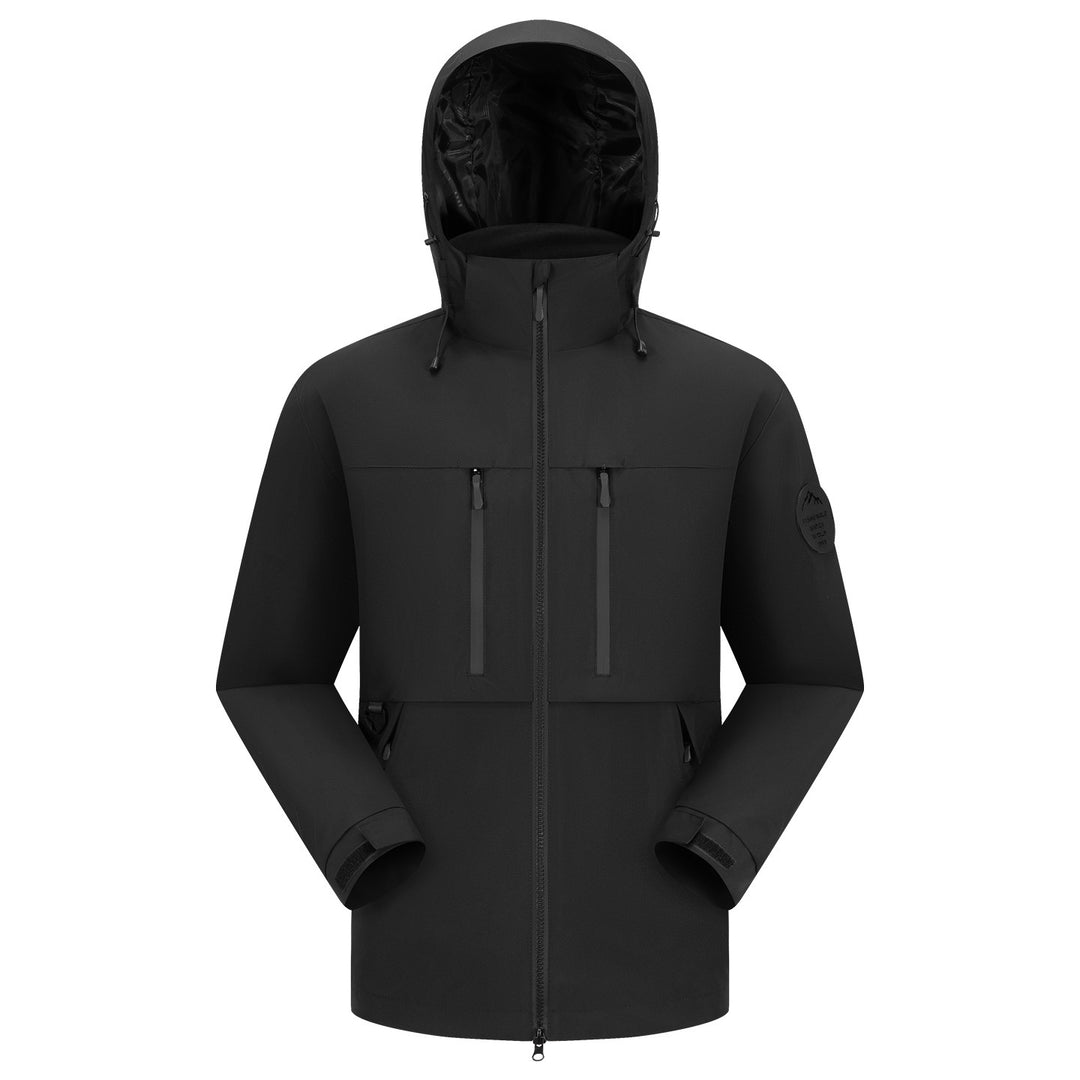Herren Wasserdichte atmungsaktive Softshell Outdoorjacke mit verstellbarer Kapuze Shop Nory