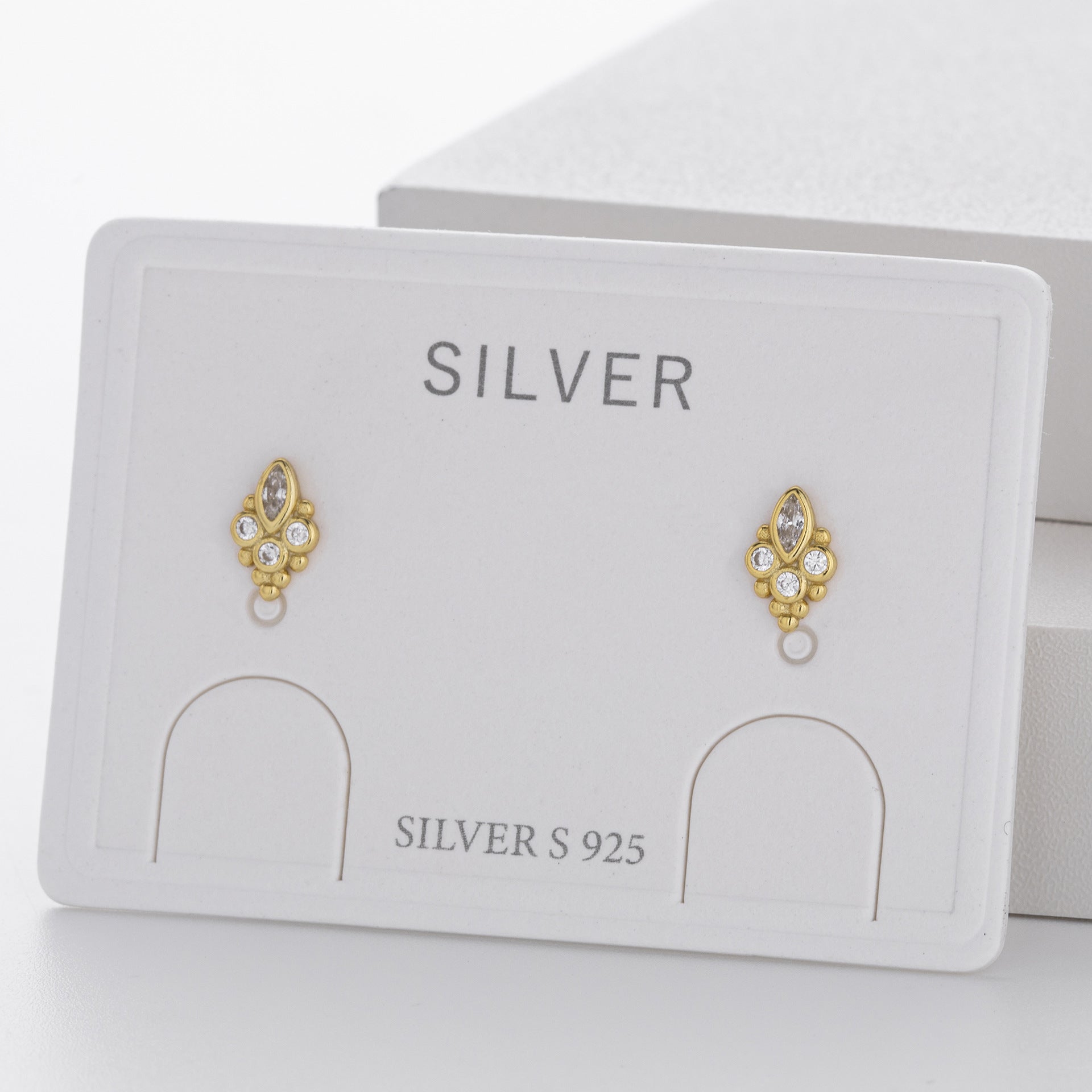 Damen Ohrstecker mit elegantem marquiseförmigem Design aus 925 Sterling Silber Shop Nory