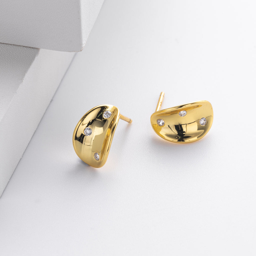 Damen Ohrstecker mit hochwertigem Zirkonbesatz und modernem Design Shop Nory