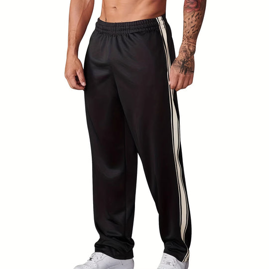 Herren Sportliche Trainingshose mit seitlichem Tape-Streifen und elastischem Bund Shop Nory