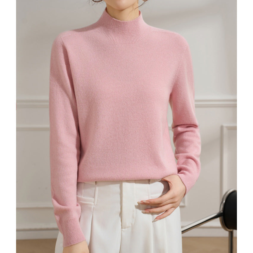 Damen Feiner Feinstrick-Pullover mit kurzem Stehkragen und Kaschmir-Optik Shop Nory
