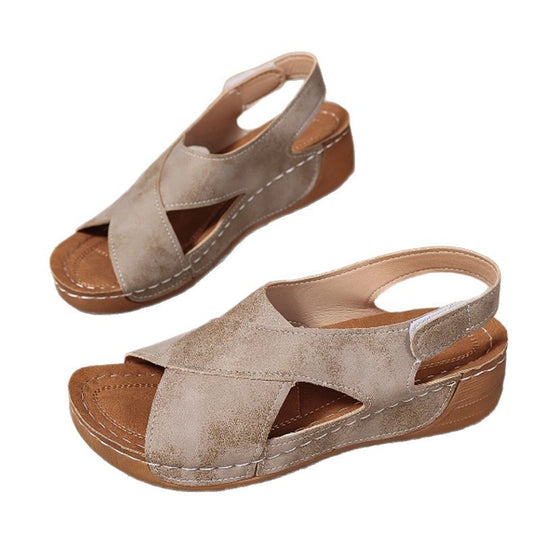 Damen Bequeme orthopädische Sandalen mit verstellbarem Fersenriemen Shop Nory