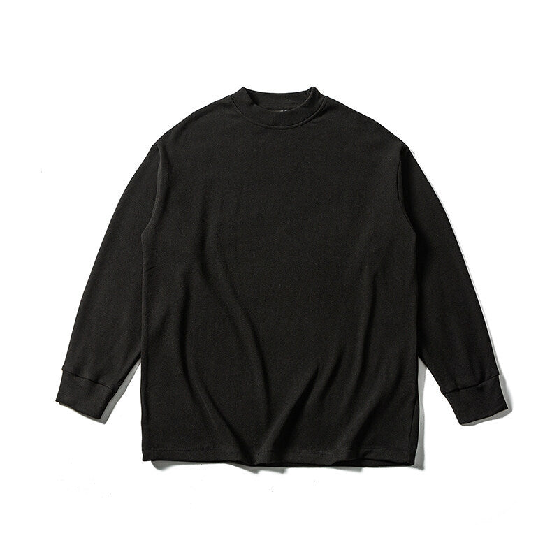 Unisex Oversize-Langarmshirt mit Mockneck aus Baumwollmischung Shop Nory