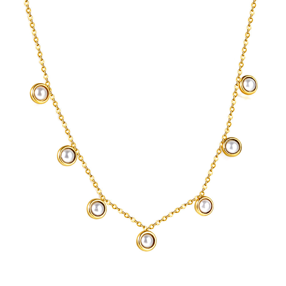 Damen elegante Halskette mit hochwertigem Perlenanhänger und feinem Kettendesign Shop Nory