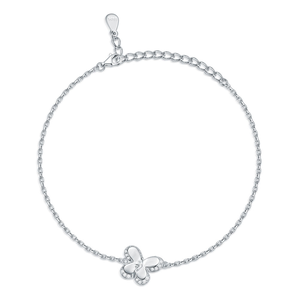 Damenarmband mit funkelndem Zirkonia und modernem Wellenmuster Shop Nory