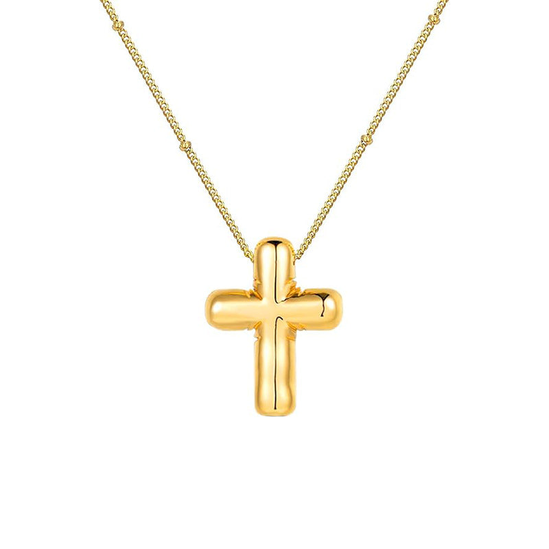 Damen Halskette mit modernem Kreuzanhänger aus hochwertigem Edelstahl Shop Nory