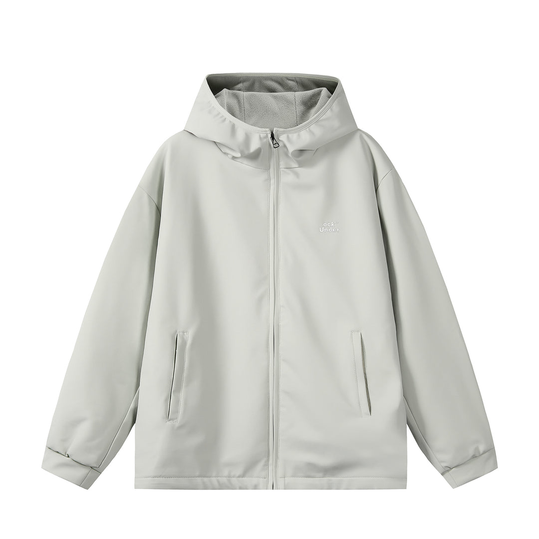 Unisex Wind- und Regenjacke mit Kapuze, wasserabweisender Softshell‑Hülle und wärmendem Fleecefutter Shop Nory