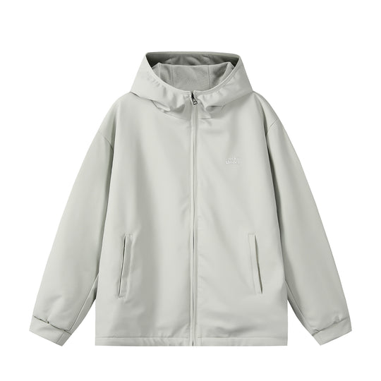 Unisex Wind- und Regenjacke mit Kapuze, wasserabweisender Softshell‑Hülle und wärmendem Fleecefutter Shop Nory