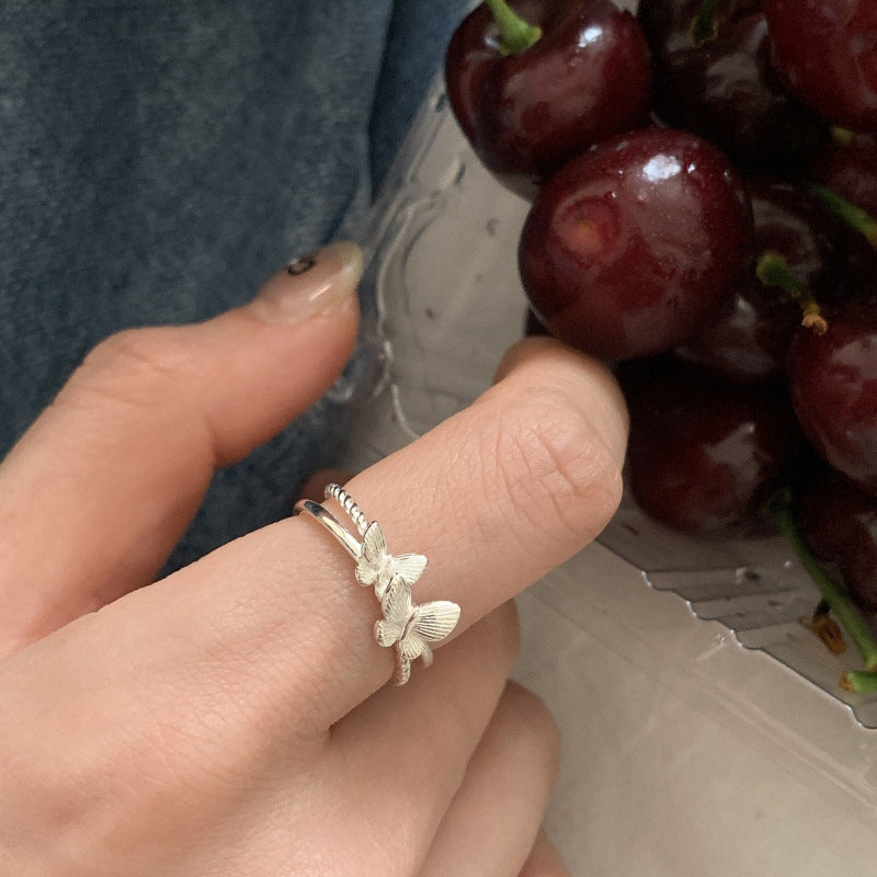 Damenring mit filigranem Schmetterlingsdesign Shop Nory