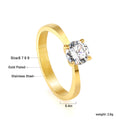 Damen Ring mit funkelndem Kristall und hochwertiger goldplattierter Oberfläche Shop Nory