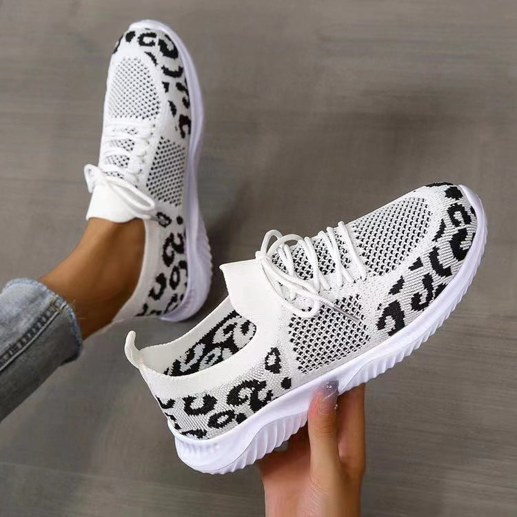 Damen Atmungsaktive Sneakers im modernen Leopardenmuster