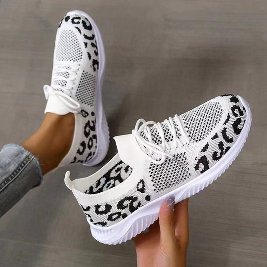 Damen Atmungsaktive Sneakers im modernen Leopardenmuster