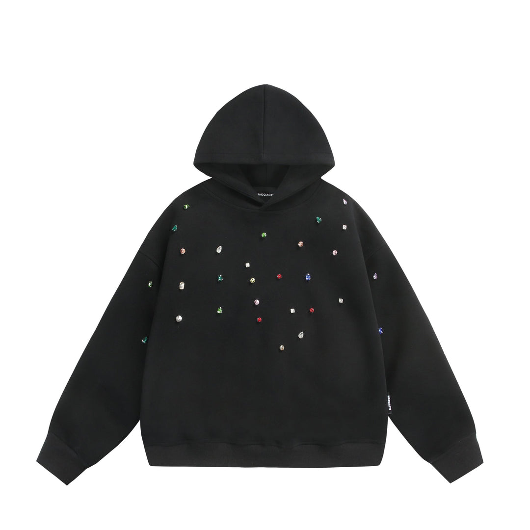 Damen Oversize-Kapuzenpullover mit Strassapplikationen und Relaxed-Schnitt Shop Nory