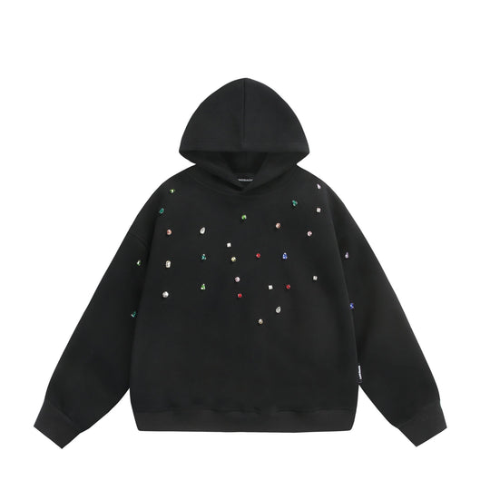 Damen Oversize-Kapuzenpullover mit Strassapplikationen und Relaxed-Schnitt Shop Nory