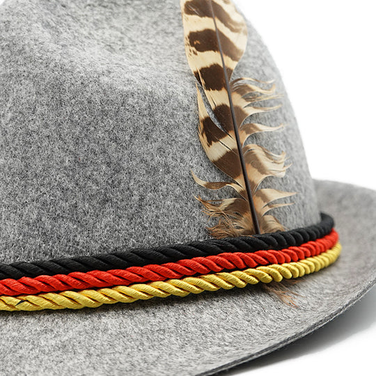 Herren nan traditioneller Trachten Filzhut mit Feder und Zierkordel Shop Nory