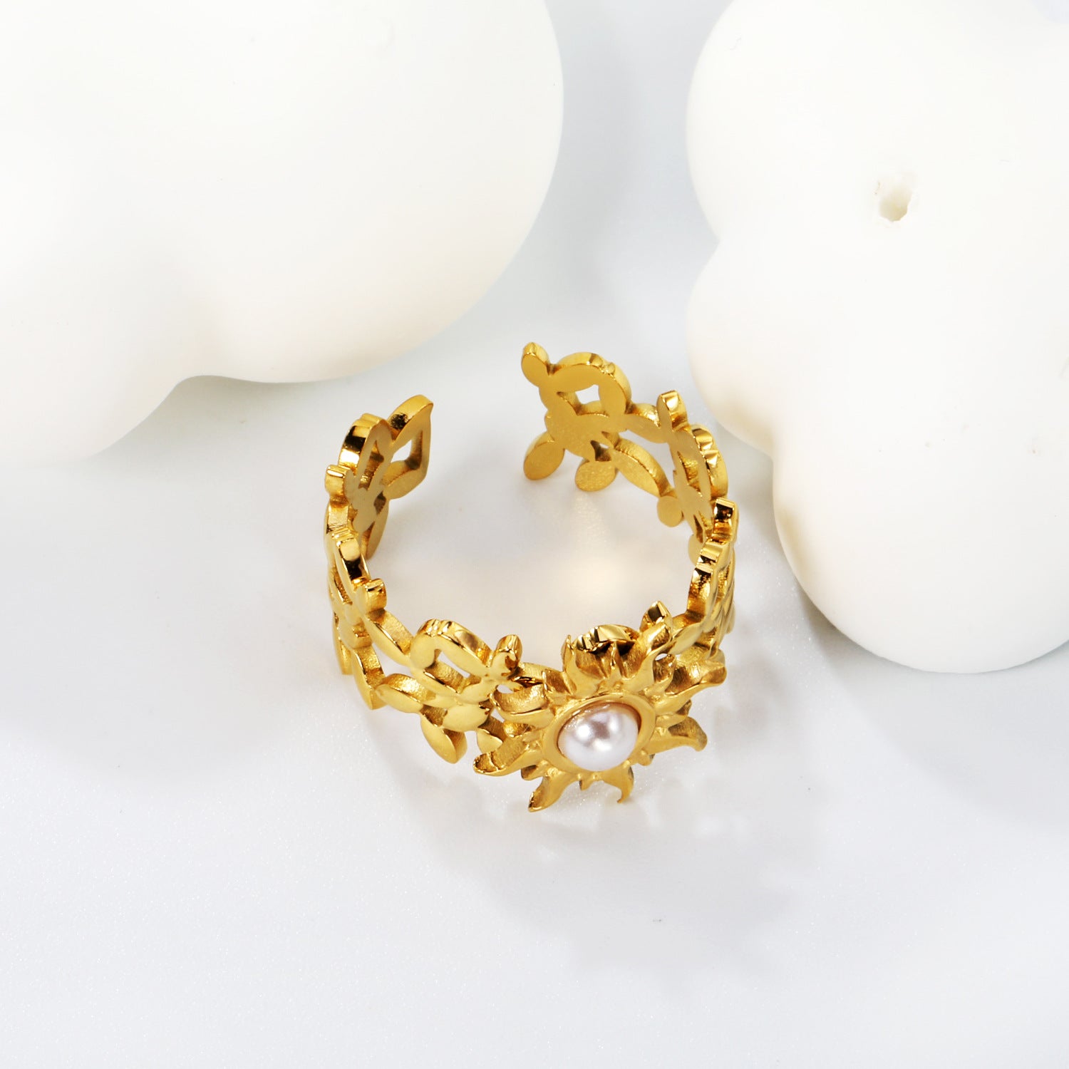 Damen Offener Ring mit kunstvollem Sonnenmotiv und anpassbarem Design Shop Nory