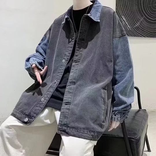 Herren Lässige Oversized Jeansjacke Shop Nory