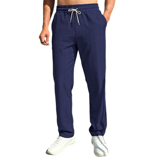 Herren Maritime Freizeit-Hose mit tonaler Rippstruktur, Kordelzug & Seitentaschen Shop Nory