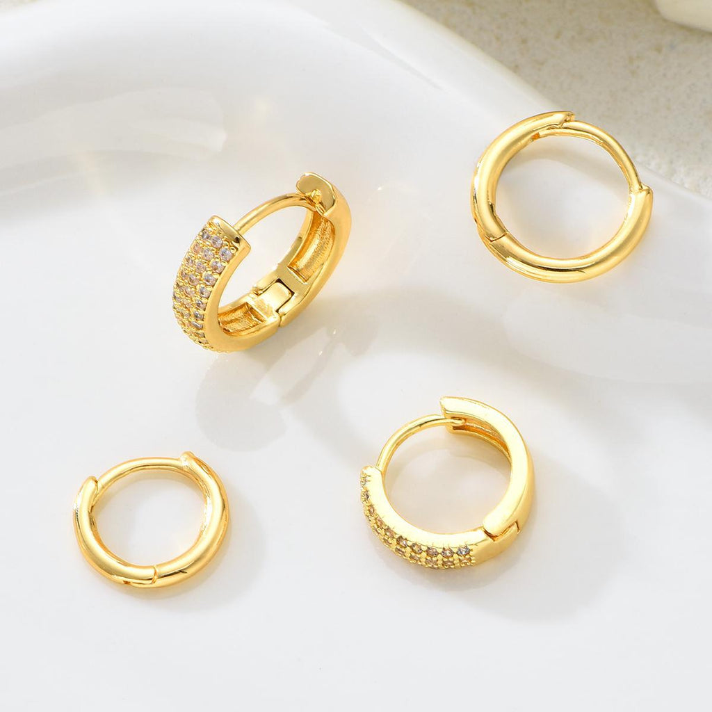 Damen Ohrschmuck Set mit funkelnden Zirkonia-Elementen Shop Nory