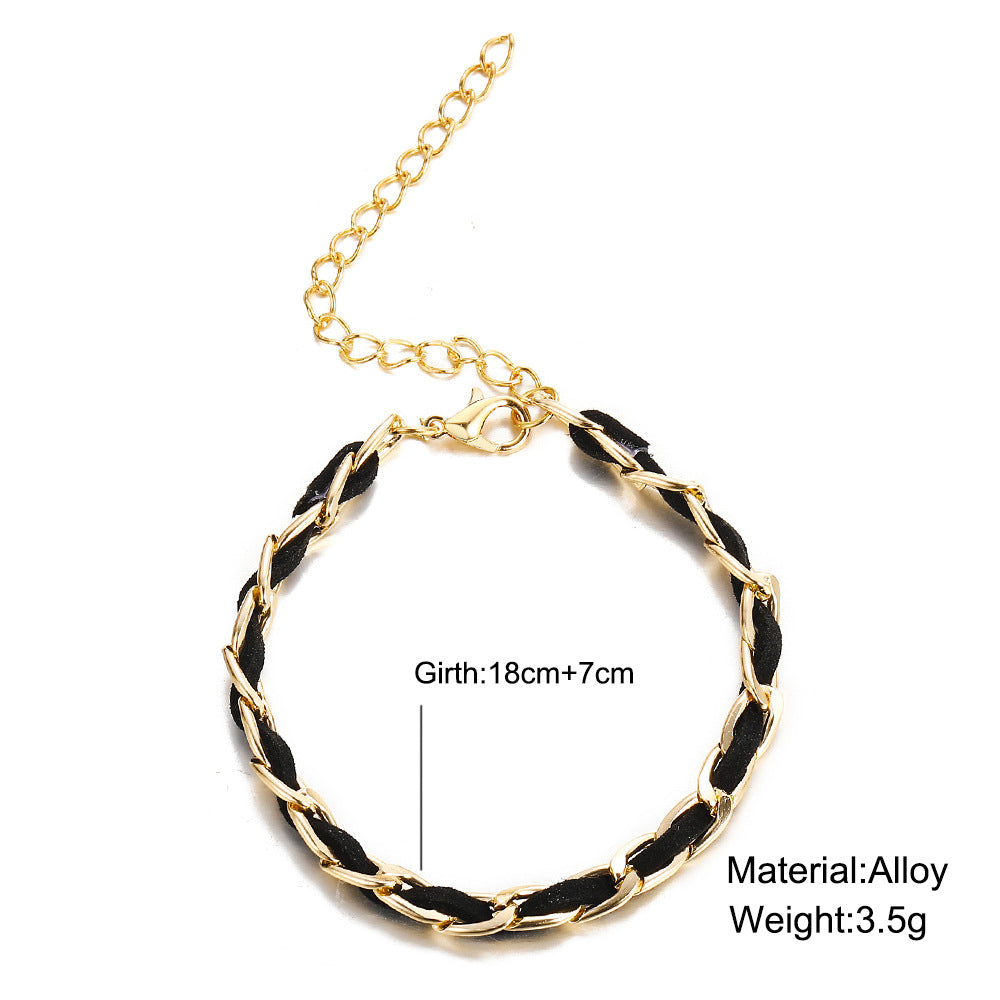 Damen modisches Armband mit goldenen Akzenten und kreativem Kettendesign Shop Nory