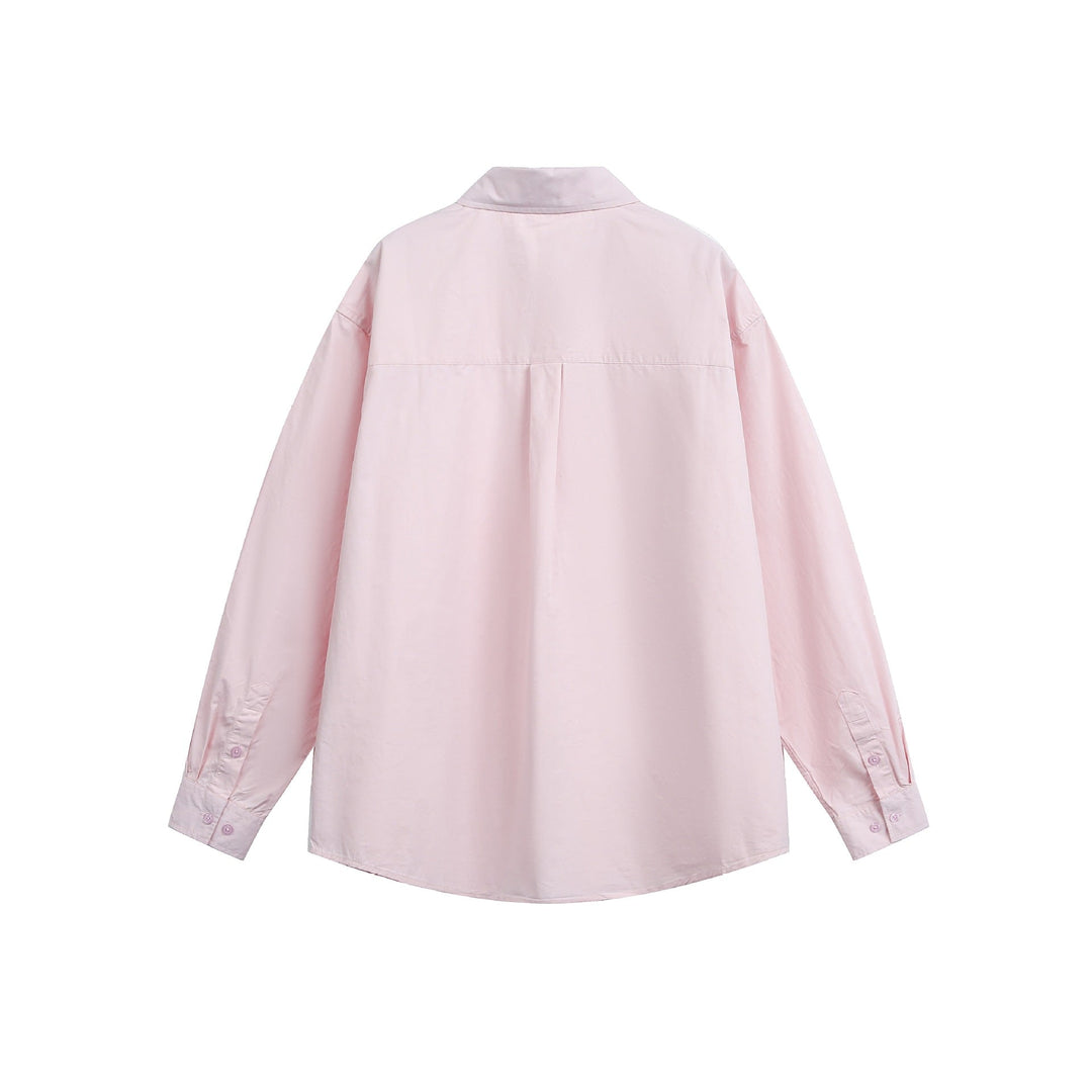 Damen Oversize-Casual-Hemd mit Drop-Shoulder und Brusttasche Shop Nory