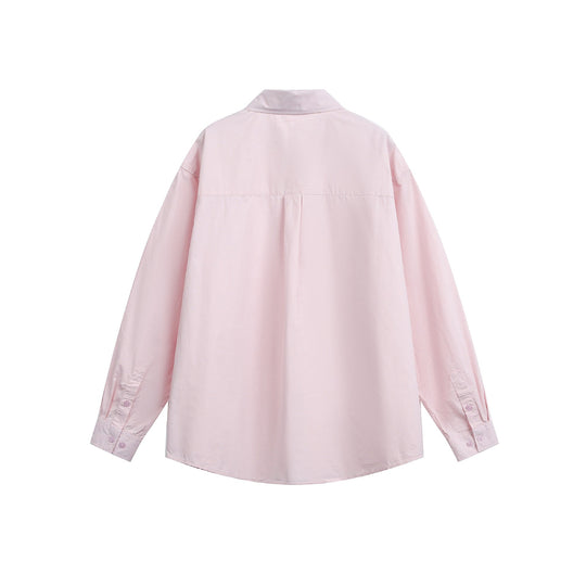Damen Oversize-Casual-Hemd mit Drop-Shoulder und Brusttasche Shop Nory