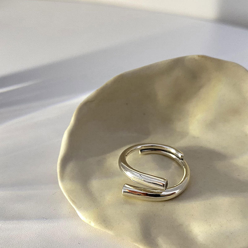 Damen Offener Ring mit modernem geschwungenem Design Shop Nory