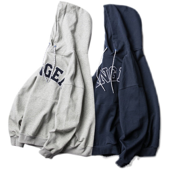 Unisex Oversize-Kapuzenpullover im Collegiate‑Look mit Kängurutasche und Kontrastkordel Shop Nory