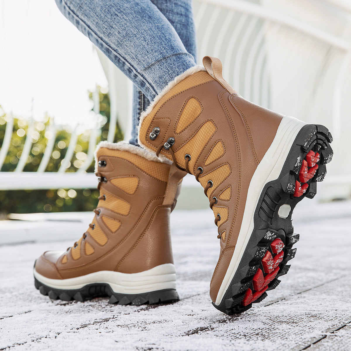 Damen Wasserdichte Winterstiefel mit isolierendem Futter und rutschfester Sohle Shopnory